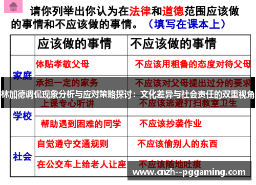 林加德调侃现象分析与应对策略探讨:文化差异与社会责任的双重视角 林加德调侃现象分析与应对策略探讨:文化差异与社会责任的双重视角